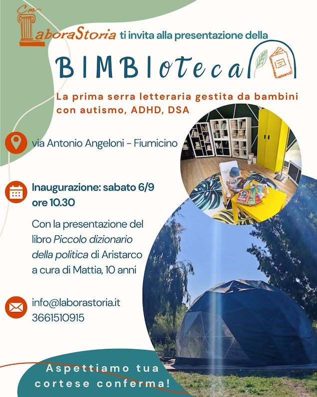 Nasce a Fiumicino la prima Bimbioteca del litorale